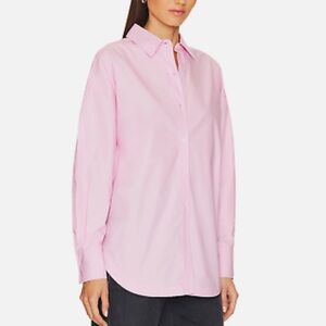 Steve Madden Poppy Pink Top Button Down Blouse